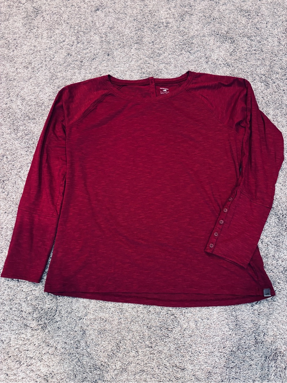 Horny Toad Tencel organic cotton long sleeve layer red shirt outdoor hiking